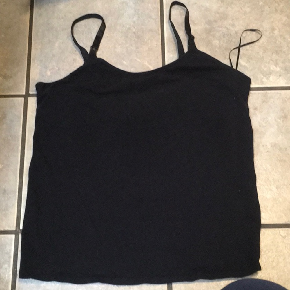 Sonoma Maternity Top with spaghetti straps.  Has clips for easy nursing. Size XL
